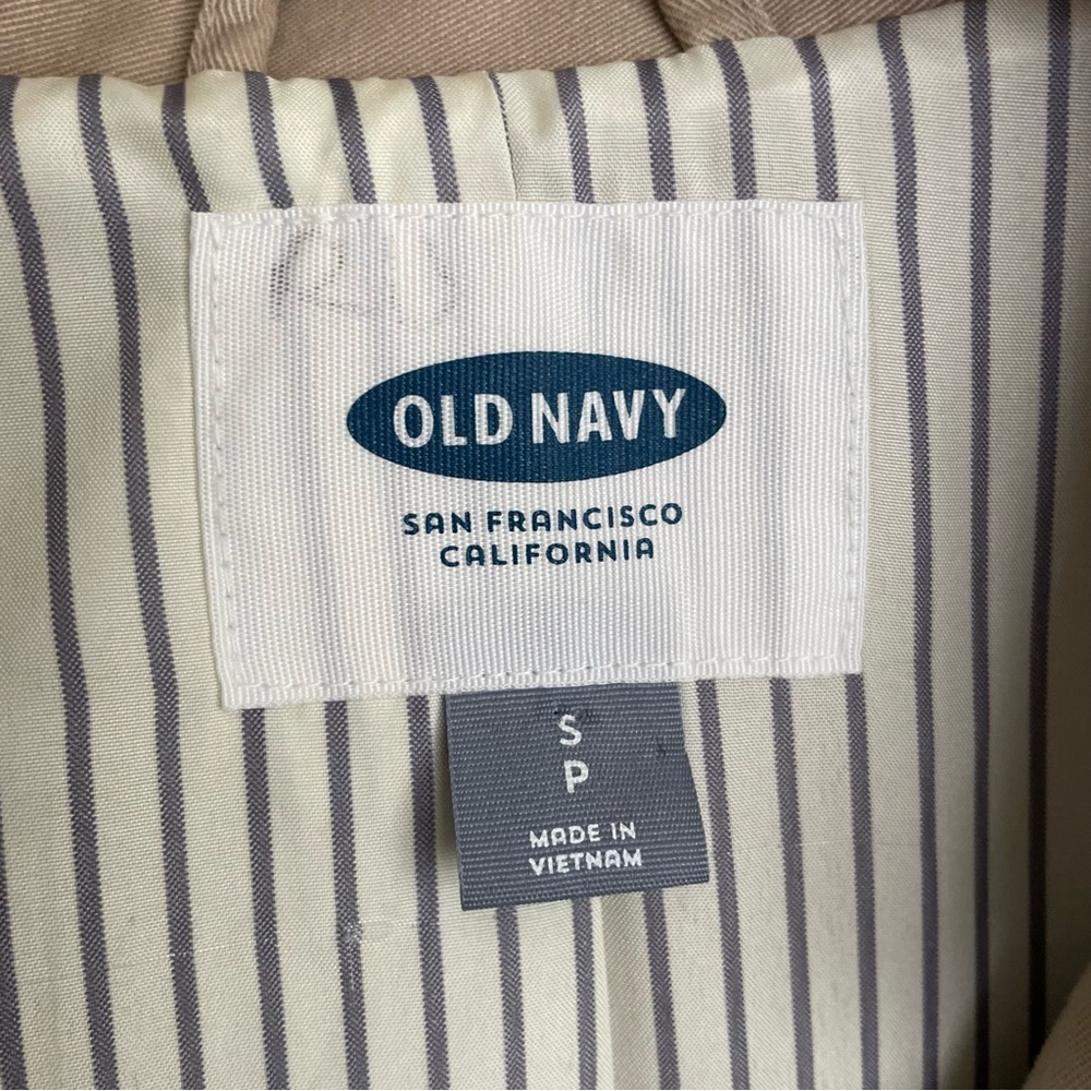 Old Navy Cotton Classic Double Breasted Trench Coat Khaki - Picture 4 of 10